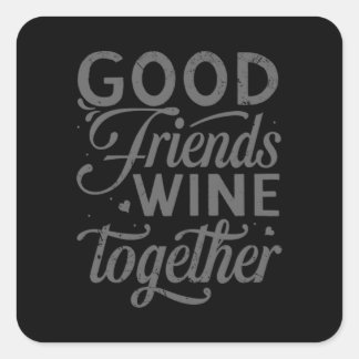 Besties BFF Heart Beste vrienden Bestie Vierkante Sticker