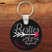 Besties BFF Infinity Forever Beste Vrienden Roze Sleutelhanger (Voorkant)