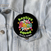 BESTIES BINGO SQUAD Aangepaste naam Bachelorette Ronde Button 4,0 Cm (In situ)