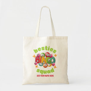 BESTIES BINGO SQUAD Aangepaste naam Bachelorette Tote Bag