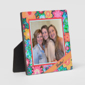 Besties Bloemen Whimsical Foto Gepersonaliseerd Fotoplaat (Voorkant)