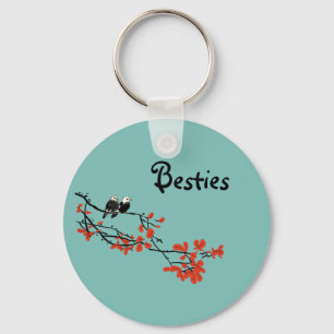 Besties cadeau: Sleutelhanger rode bladeren van tw
