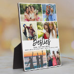BESTIES Cadeautje voor Beste vrienden Manuscript F Fotoplaat<br><div class="desc">6 van uw favoriete foto's met een trendy hand geschreven manuscript lezend BESTIES met uw namen en een andere lijn van douanetekst hieronder. Geweldig cadeau voor vrienden!</div>
