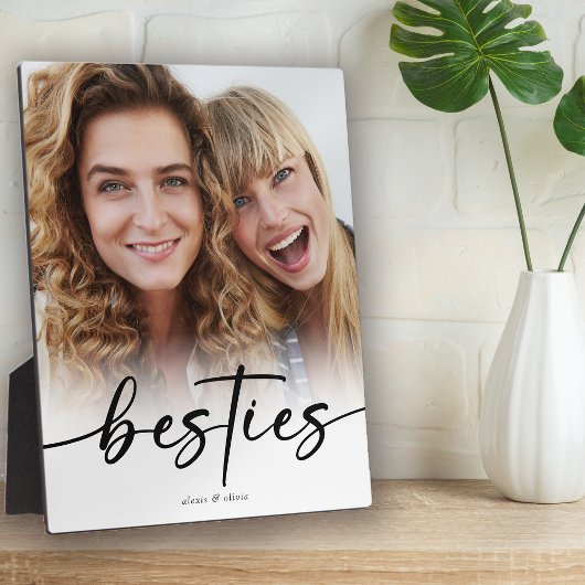 Besties Calligrafie Script Namen Foto Fotoplaat