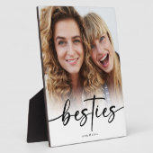 Besties Calligrafie Script Namen Foto Fotoplaat (Zijkant)