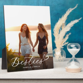 Besties Calligraphy Script Hart BFF Moderne Foto Fotoplaat