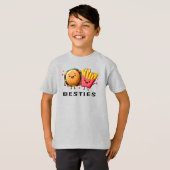 Besties cheeseburger en friet beste vrienden t-shirt (Voorkant volledig)