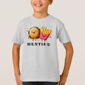 Besties cheeseburger en friet beste vrienden t-shirt (Voorkant)