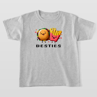 Besties cheeseburger en friet beste vrienden t-shirt