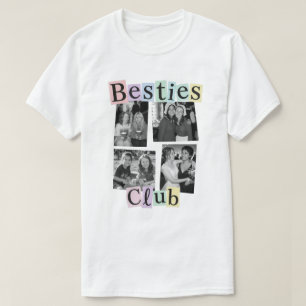 Besties Club Vier Foto Collage T-shirt
