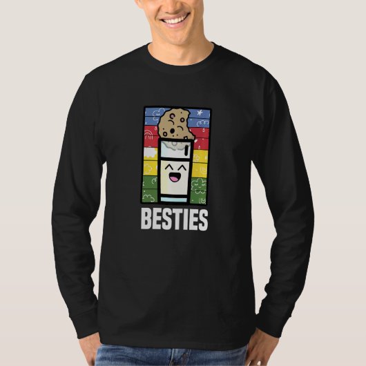 Besties Cookie en Milk Lover Food Pun BestVriend T-shirt (Voorkant)