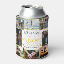 Besties Cooler met Namen & 8-Foto Collage Gift,