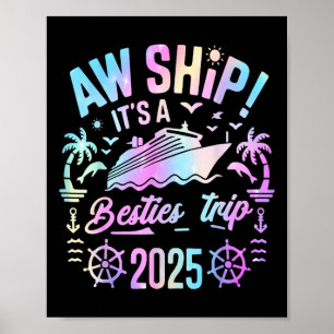 Besties Cruise 2025 Besties Cruisen Zomer Vakantie Poster