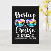 Besties Cruise 2025 Matching Friends Group Cruisin Kaart (Gele Bloem)
