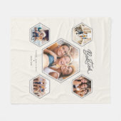 Besties Custom 5 Photo Collage Friendship Keepsake Fleece Deken (Voorkant (Horizontaal))