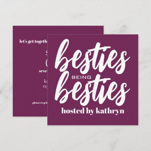 Besties die speciaal zijn aangepast aankondiging (Voorkant / Achterkant)