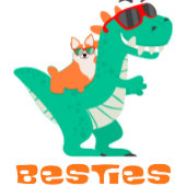 Besties een kat en dinosaurus