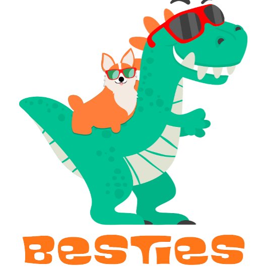 Besties een kat en dinosaurus