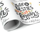 Besties for Life BFF Friends Forever Gift Cadeaupapier (Rol Hoek)