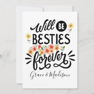 Besties for Life BFF Friends Forever Gift Feestdagenkaart