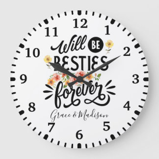 Besties for Life BFF Friends Forever Gift Grote Klok