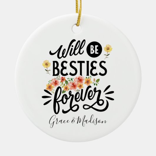 Besties for Life BFF Friends Forever Gift Keramisch Ornament (Voorkant)