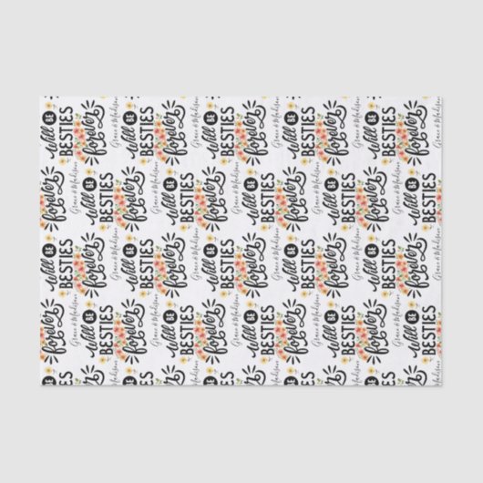 Besties for Life BFF Friends Forever Gift Tissuepapier (Voorkant)