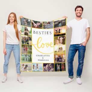 Besties Forever 16-foto collage deken
