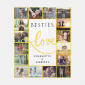 Besties Forever 16-foto collage deken (Voorkant)