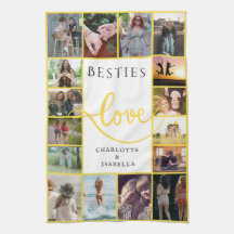 Besties Forever 16-Fotocollage met namen