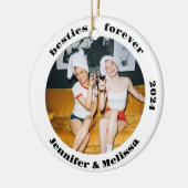 Besties Forever Beste Vriend Foto Kerstmis Keramisch Ornament (Links)