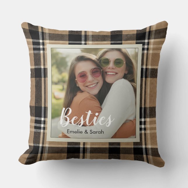 Besties  forever bff friendship best friends kussen (Voorkant)