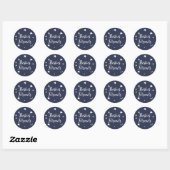Besties Forever Blue Stars Ronde Sticker (Vel)