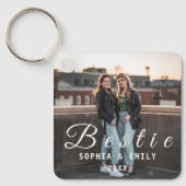 Besties Forever – Custom Photo Collage Keychain (Voorkant)