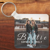 Besties Forever – Custom Photo Collage Keychain (Voorkant)