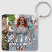 Besties Forever – Custom Photo Collage Keychain (Achterkant)