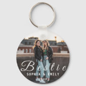 Besties Forever – Custom Photo Collage Keychain (Voorkant)