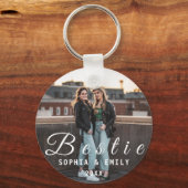 Besties Forever – Custom Photo Collage Keychain (Voorkant)