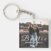 Besties Forever – Custom Photo Collage Keychain (voorkant)