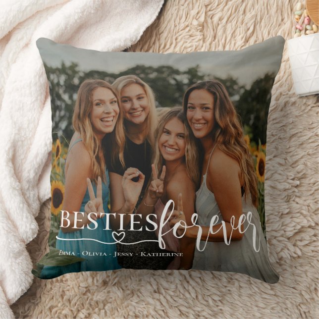 Besties Forever Foto Sierkussen (Deken)