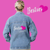Besties Forever hart aangepaste namen Denim Jacket