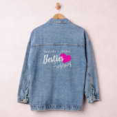Besties Forever hart aangepaste namen Denim Jacket (Hangar)