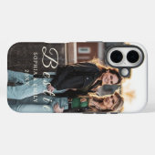 Besties Forever iPhone 16 Case – Photo & Name (Achterkant (horizontaal))