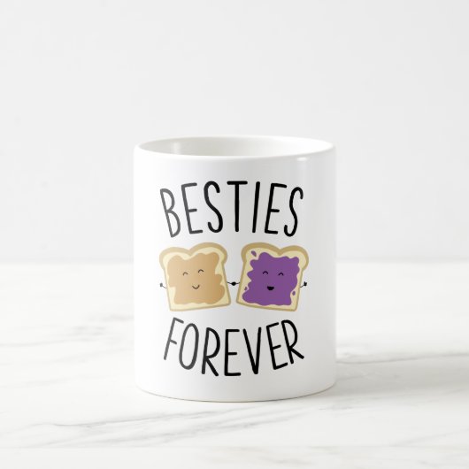 Besties Forever Peanut Butter Jelly Beste vrienden Koffiemok (Center)
