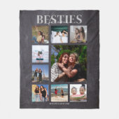 Besties Forever Photo Collage Fleece Deken (Voorkant)