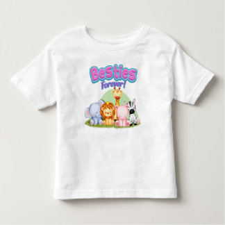 Besties Forever T-shirt: Schattigee safaridieren Kinder Shirts