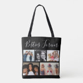 Besties Forever Vijf foto's Collage gepersonalisee Tote Bag (Achterkant)