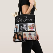 Besties Forever Vijf foto's Collage gepersonalisee Tote Bag (Dichtbij)