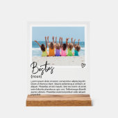 Besties Foto en Gepersonaliseerde zelfstandig naam Acryl Bord (Voorkant)