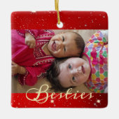  'Besties' Foto Ornament (Voorkant)